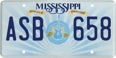 MS license plate ASB658