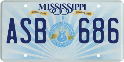 MS license plate ASB686