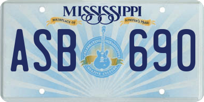 MS license plate ASB690
