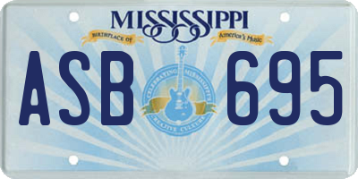 MS license plate ASB695