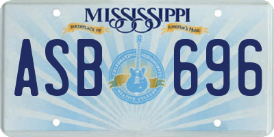 MS license plate ASB696