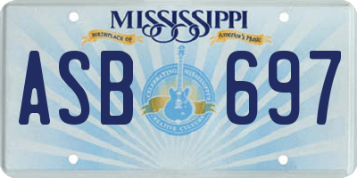 MS license plate ASB697