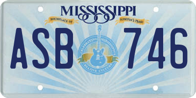 MS license plate ASB746