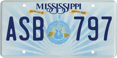 MS license plate ASB797