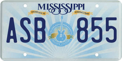 MS license plate ASB855