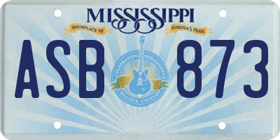 MS license plate ASB873