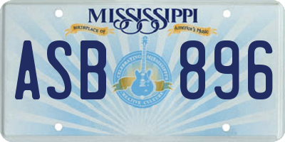 MS license plate ASB896