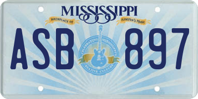 MS license plate ASB897