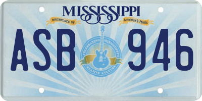 MS license plate ASB946