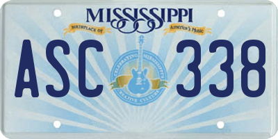MS license plate ASC338