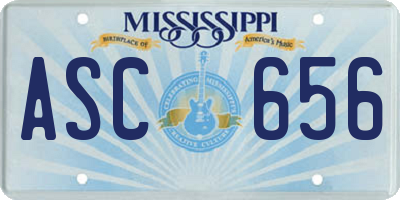 MS license plate ASC656