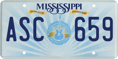 MS license plate ASC659