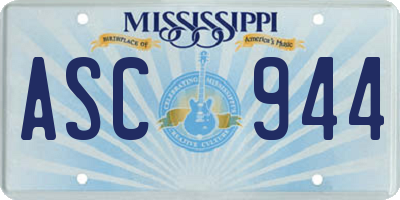 MS license plate ASC944