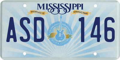MS license plate ASD146
