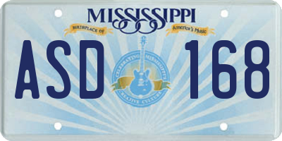 MS license plate ASD168