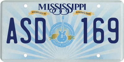 MS license plate ASD169