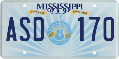 MS license plate ASD170
