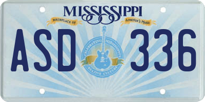 MS license plate ASD336