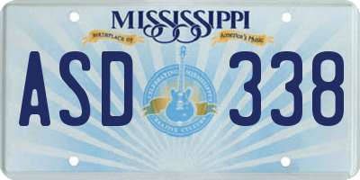 MS license plate ASD338