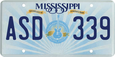 MS license plate ASD339