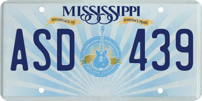 MS license plate ASD439