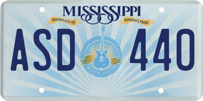 MS license plate ASD440