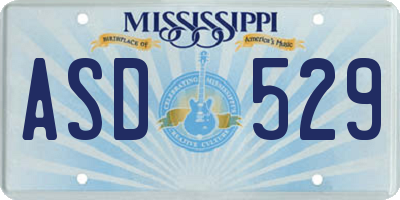 MS license plate ASD529