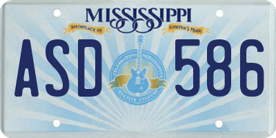 MS license plate ASD586