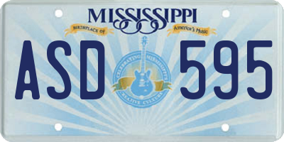 MS license plate ASD595