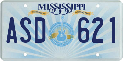 MS license plate ASD621