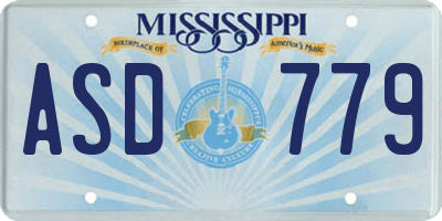 MS license plate ASD779
