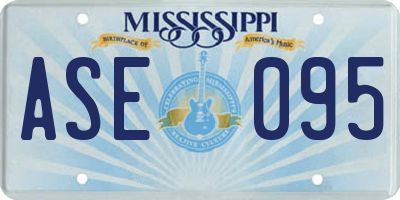 MS license plate ASE095