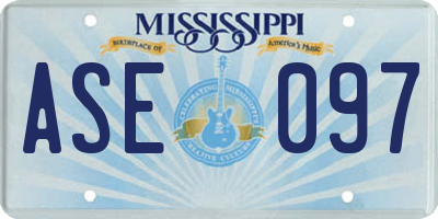 MS license plate ASE097