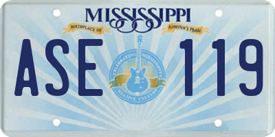 MS license plate ASE119