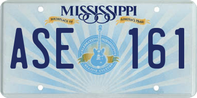 MS license plate ASE161