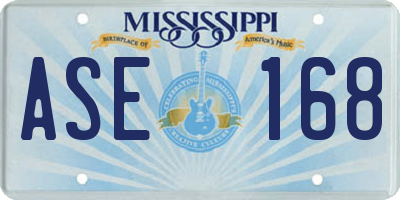 MS license plate ASE168