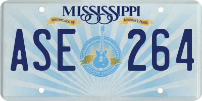 MS license plate ASE264