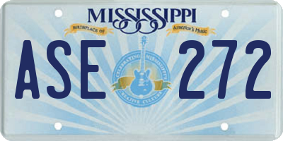 MS license plate ASE272