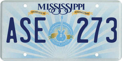 MS license plate ASE273