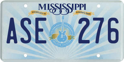 MS license plate ASE276