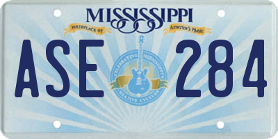 MS license plate ASE284