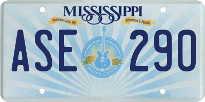 MS license plate ASE290