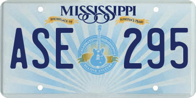MS license plate ASE295