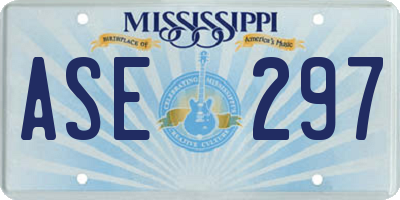 MS license plate ASE297