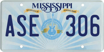 MS license plate ASE306