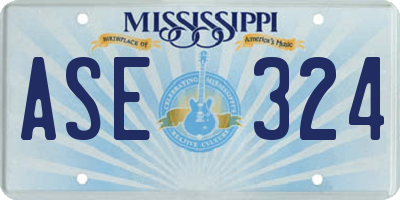 MS license plate ASE324