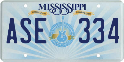 MS license plate ASE334