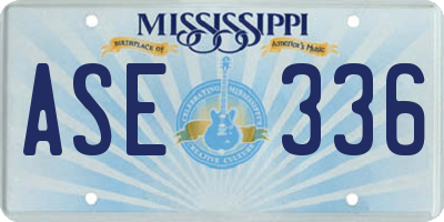 MS license plate ASE336