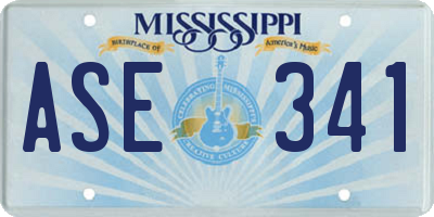 MS license plate ASE341