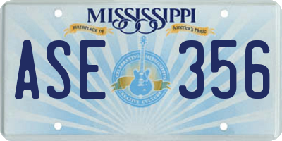 MS license plate ASE356